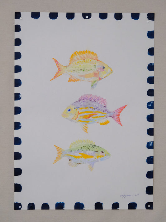 THREE WISE FISH (original artwork)