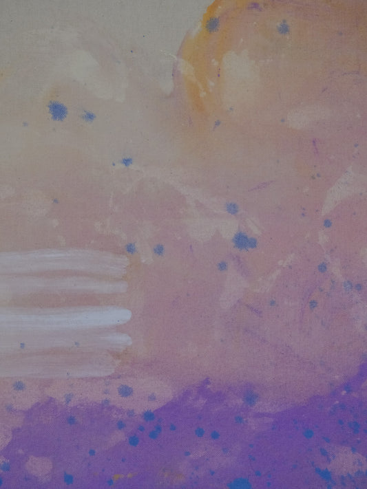 ABSTRACT PURPLE AND ORANGE (original artwork)